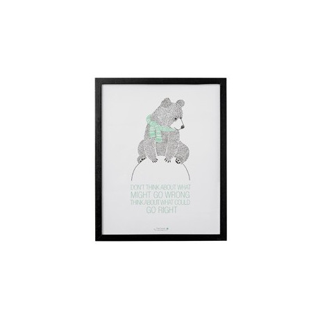 cadre avec affiche ourson et citation cadre avec affiche ourson et citation