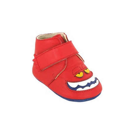 chaussons rouges kiny patin "eddy" (16-23) chaussons rouges kiny patin "eddy" (16-23)