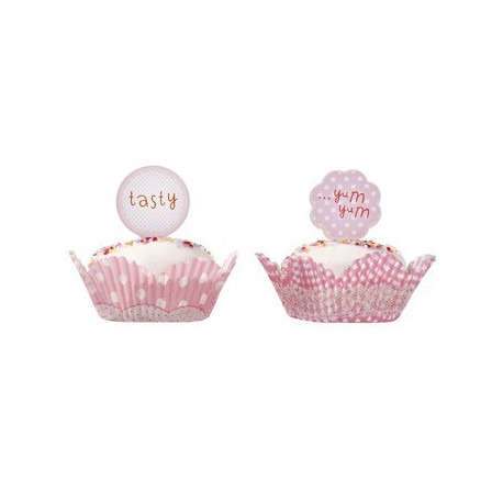 set de caissettes et piques décoratives 'Pink & Mix' set de caissettes et piques décoratives 'Pink & Mix'