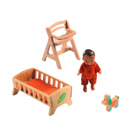 chambre de bébé Sweetie - Petit Home by Djeco 5pc chambre de bébé Sweetie - Petit Home by Djeco 5pc