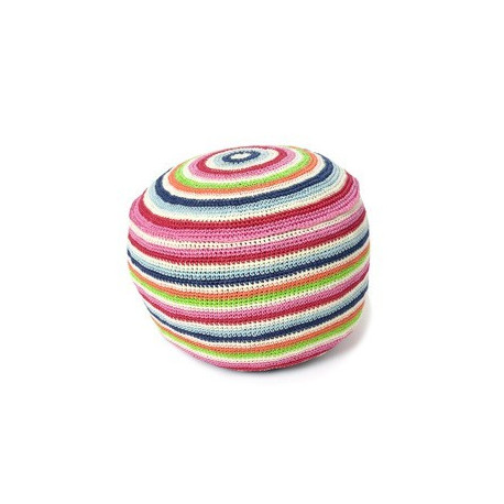 pouf rayé crochet pouf rayé crochet