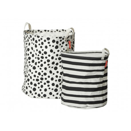 Set von 2 Stoffkörben 'Happy dots/stripes' Set von 2 Stoffkörben 'Happy dots/stripes'