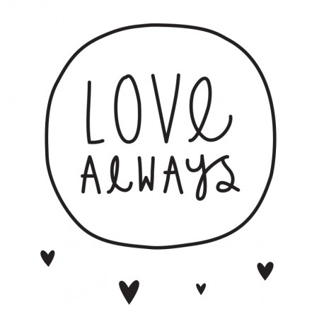 Süßer Wandaufkleber 'Love always' Süßer Wandaufkleber 'Love always'