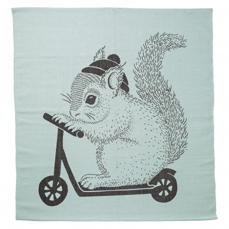 Mintgrüner Teppich 'Squirrel on skate board' Mintgrüner Teppich 'Squirrel on skate board'