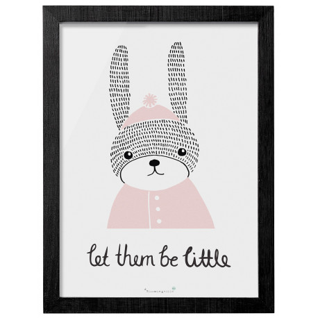 Schwarzer Holzrahmen mit Poster 'Rabbit' Schwarzer Holzrahmen mit Poster 'Rabbit'