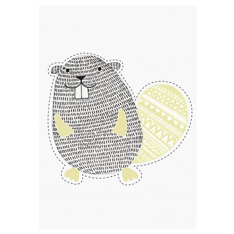Drolliger Wandsticker 'Beaver' Drolliger Wandsticker 'Beaver'