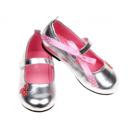 Silberne Metallic Ballerinas 'Sophy' Silberne Metallic Ballerinas 'Sophy'