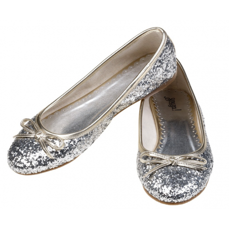 Glamouröse silberfarbene Ballerinas Glamouröse silberfarbene Ballerinas